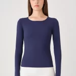 UP&FIT Long Crop Push Up Light Nightblue