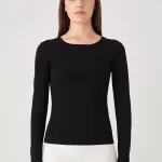 UP&FIT Long Crop Push Up Light Black