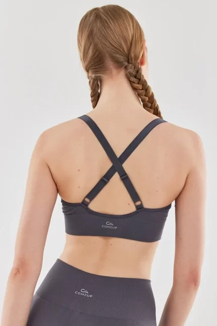 Adjustable Strap Sports Bra Anthracite