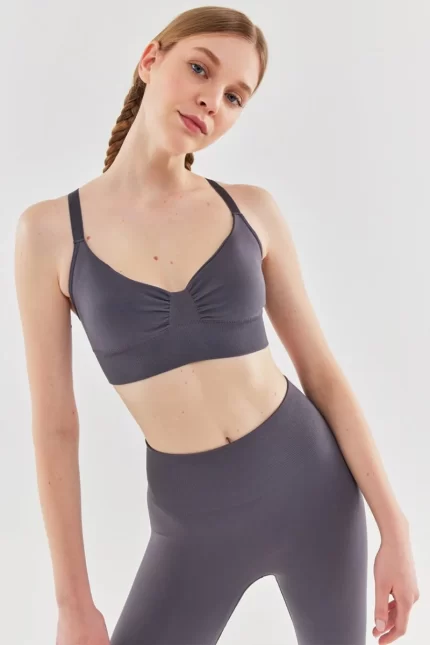 Adjustable Strap Sports Bra Anthracite