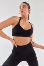 Come up Adjustable Strap Sports Bra Black sportmaze