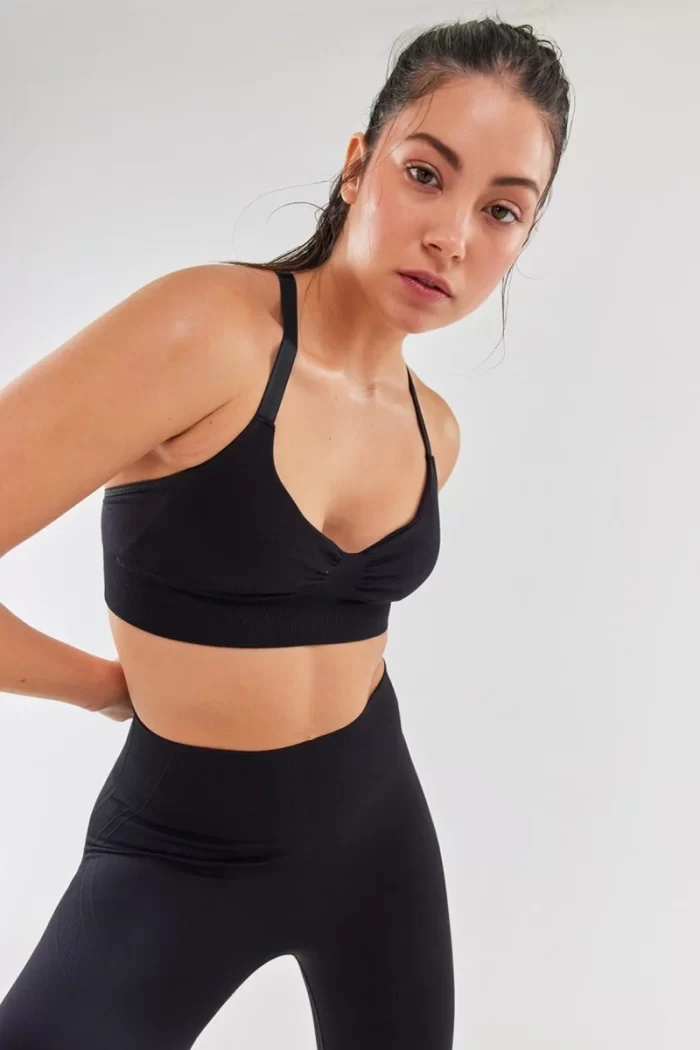 Come up Adjustable Strap Sports Bra Black sportmaze