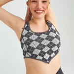 Diamond Patterned Sports Undershirt Anthracite Beige