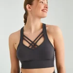 Wide Strap Sports Bra Light Blue