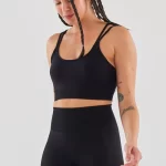 Double Strap Sports Bra Black