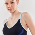 Two Tone Sports Bra Black Blue