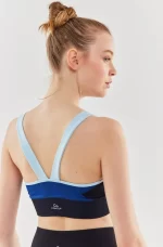 Two Tone Sports Bra Black Blue