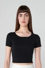 UP&FIT Crop Push Up Light Black