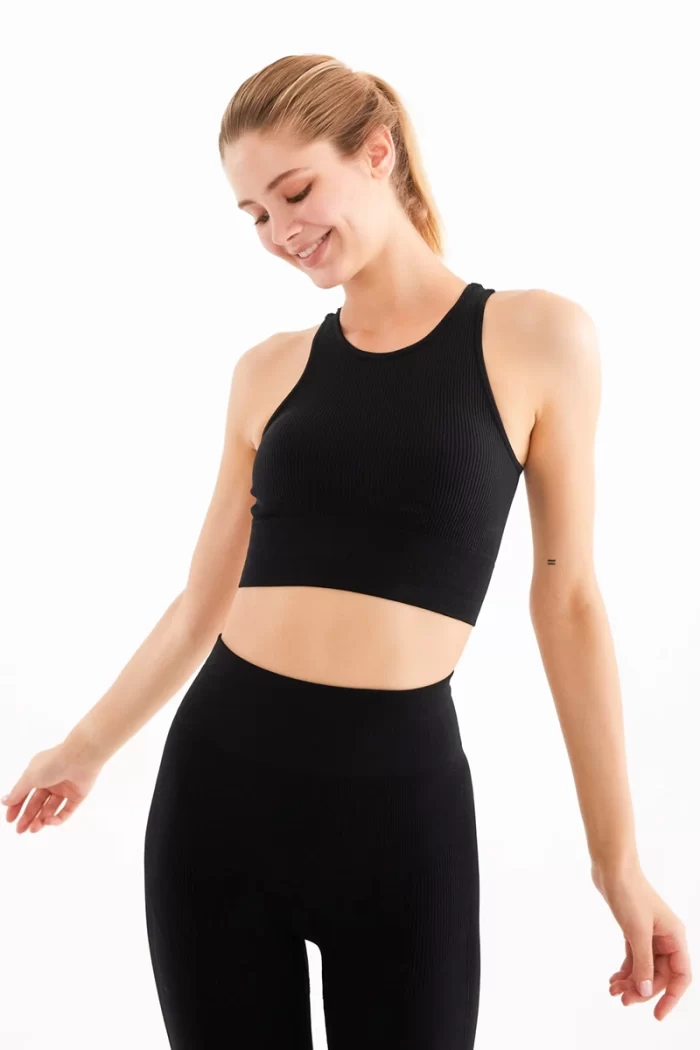 Come up Seamless Sports Bustier Black sportmaze