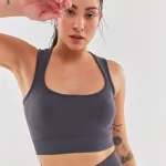 Wide Strap Sports Bra Anthracite