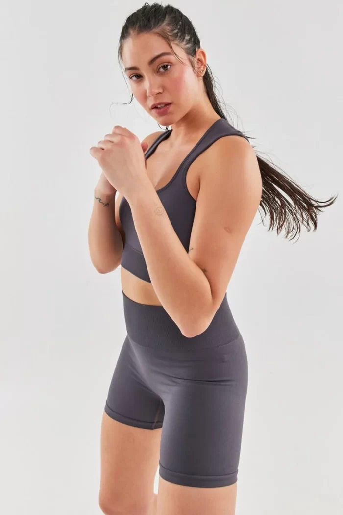 Sportmaze Wide Strap Sports Bra Anthracite