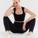 Wide Strap Sports Bra Black