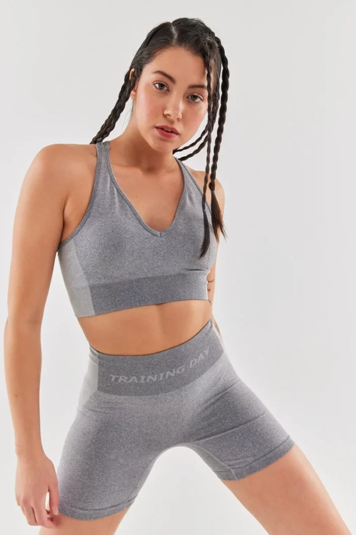 Grey Melange Sports Bra