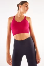 Come up Thin Strap Sports Bra Fuchsia sportmaze