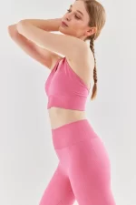 Come up Thin Strap Sports Bra Candy Pink sportmaze
