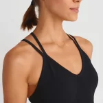 Thin Strap Sports Bra Black