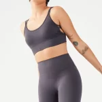 Rope Strap Detailed Sports Bra Anthracite