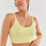 Rope Strap Detailed Sports Bra Lemon Yellow