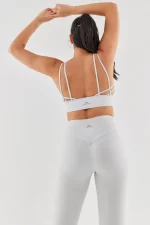 Come up Rope Strap Detailed Sports Bra Stone Color sportmaze