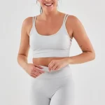 Rope Strap Detailed Sports Bra Stone Color