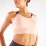 Colorful Strappy Sports Bra Powder Anthracite