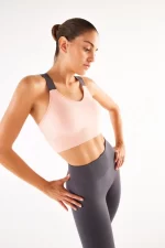 Come up Colorful Strappy Sports Bra Powder Anthracite sportmaze