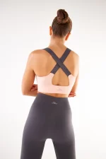 Come up Colorful Strappy Sports Bra Powder Anthracite sportmaze