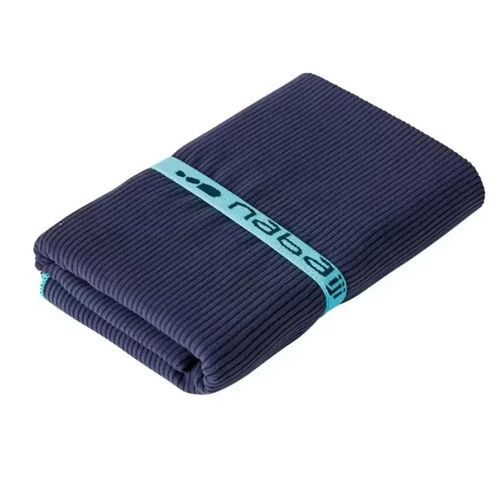 Microfiber Swimming Towel Striped Dark Blue