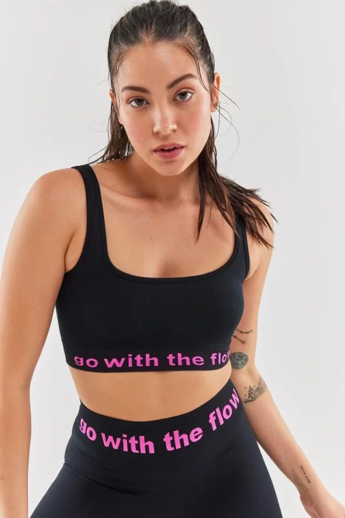 U Neck Sports Bra Black