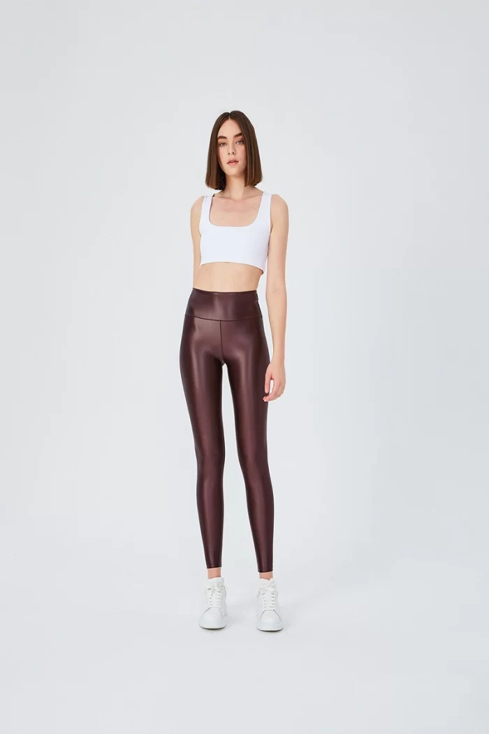 UP&FIT Legging Leather Choco