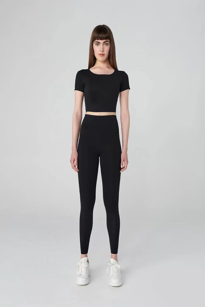 Push Up Crop Light Black sportmaze