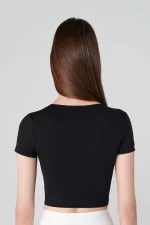 UP&FIT Crop Push Up Light Black