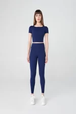 UP&FIT Crop Push Up Light Nightblue sportmaze