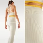 Jacquard Sports Bra Cream&Yellow