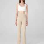 UP&FIT Legging Push Up Light Bootcut Sand