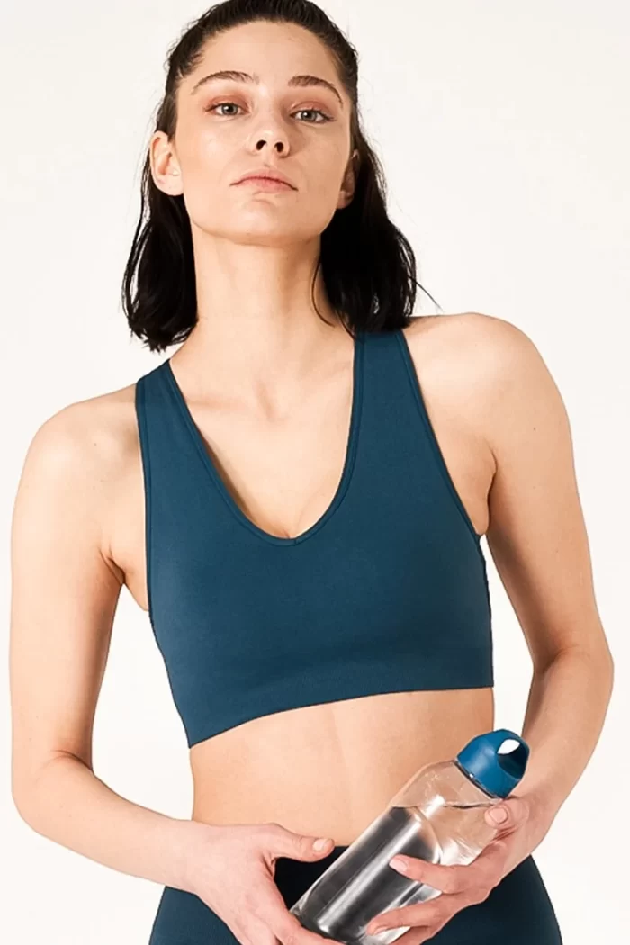 Emerald Cross-Banded Sports Bra