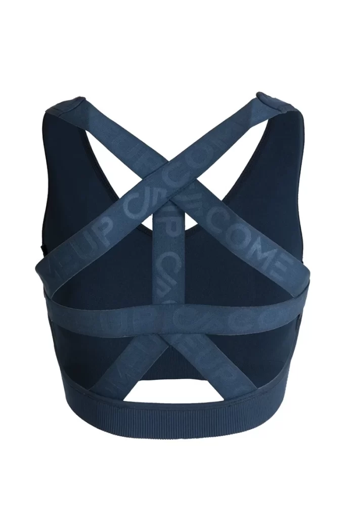 Petrol Sports Bra with Cross Thick Straps