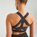 Cross Thick Banded Sports Bra Anthracite