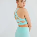 Cross Thick Strap Sports Bra Mint