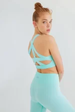 Cross Thick Strap Sports Bra Mint