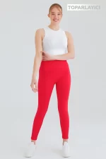 Seamless Compression Leggings Lollipop Red