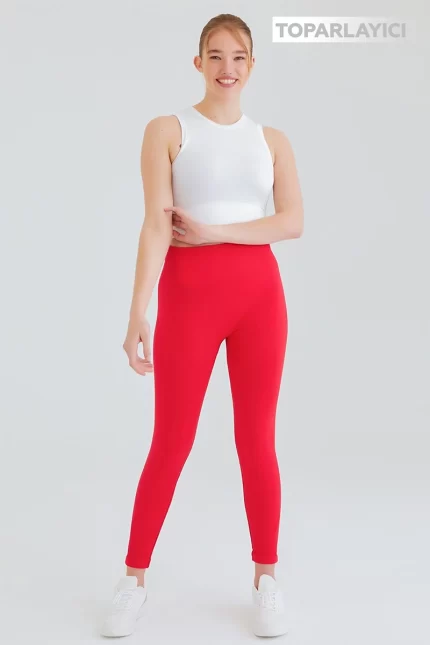 Seamless Compression Leggings Lollipop Red