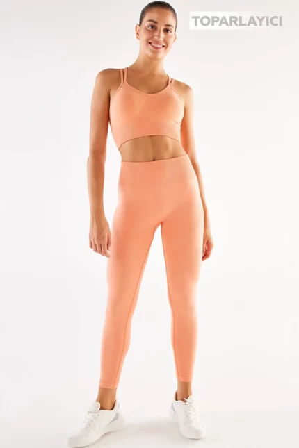 Seamless Compression Leggings Peach