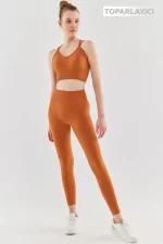 Seamless Compression Leggings Sudan Brown