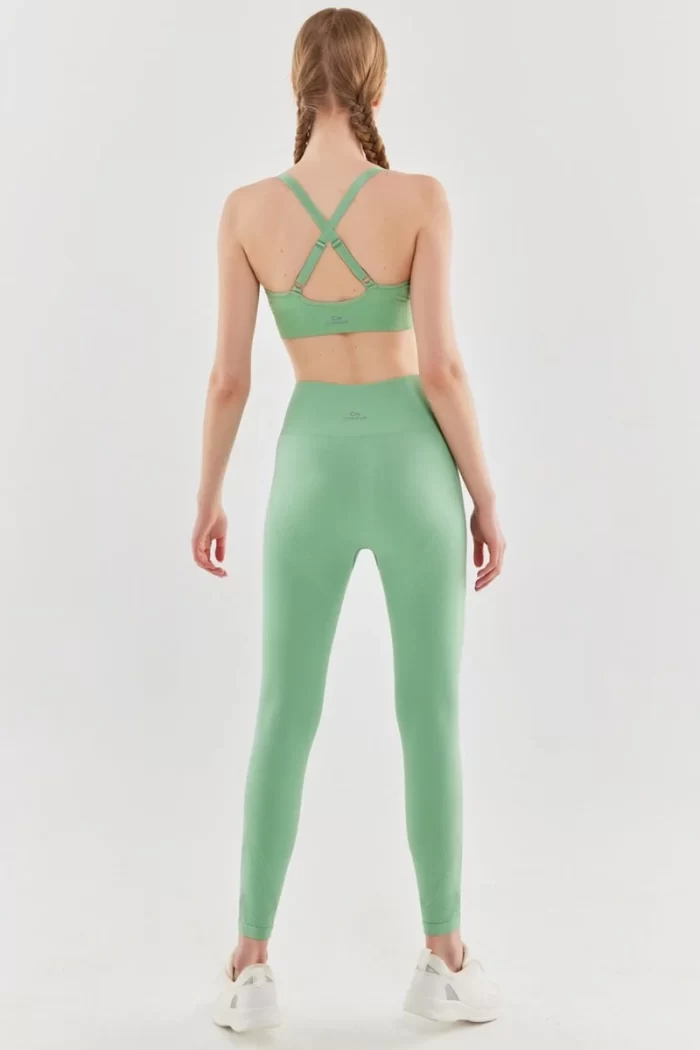 Seamless Compression Leggings Green