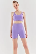 Jacquard Biker Shorts Lilac