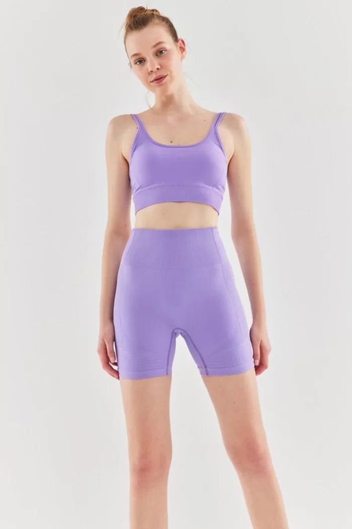 Jacquard Biker Shorts Lilac