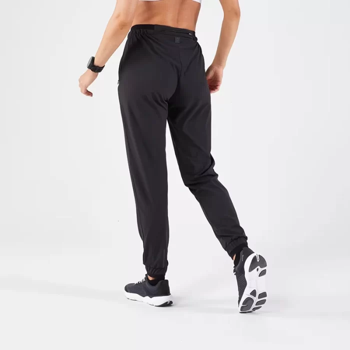 Women's Running Tracksuit Bottoms - Black - Dry