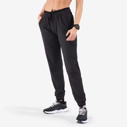 Women's Running Tracksuit Bottoms - Black - Dry