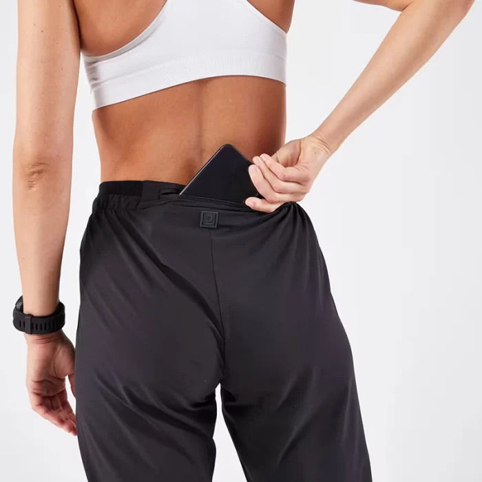 Women's Running Tracksuit Bottoms - Black - Dry